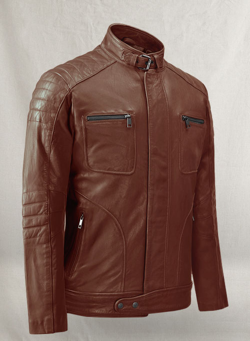 Firefly Moto Tan Biker Leather Jacket - Click Image to Close