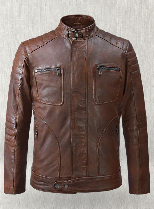 (image for) Firefly Moto Spanish Brown Biker Leather Jacket - Click Image to Close