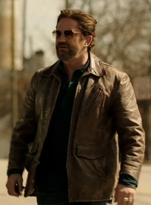 (image for) Gerard Butler Den Of Thieves Leather Jacket - Click Image to Close