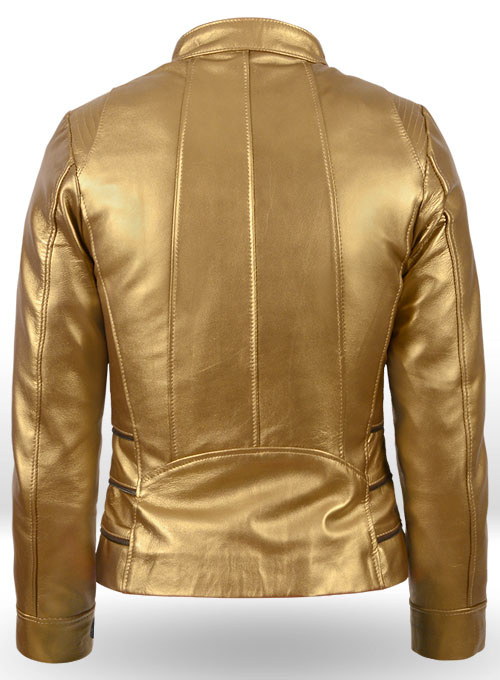 (image for) Golden Fitted Leather Jacket # 521 - Click Image to Close