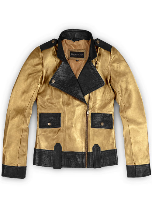 Golden Leather Jacket # 514