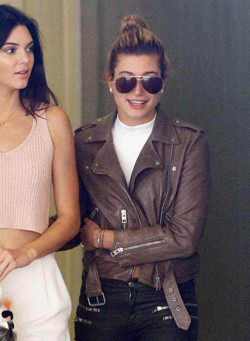 (image for) Hailey Baldwin Bieber Leather Jacket #2 - Click Image to Close