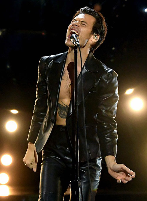 (image for) Harry Styles Leather Blazer - Click Image to Close