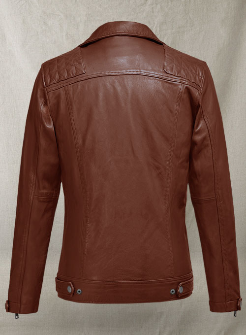 (image for) Ironwood Tan Biker Leather Jacket - Click Image to Close