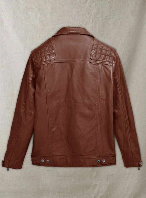 (image for) Ironwood Tan Biker Leather Jacket - Click Image to Close