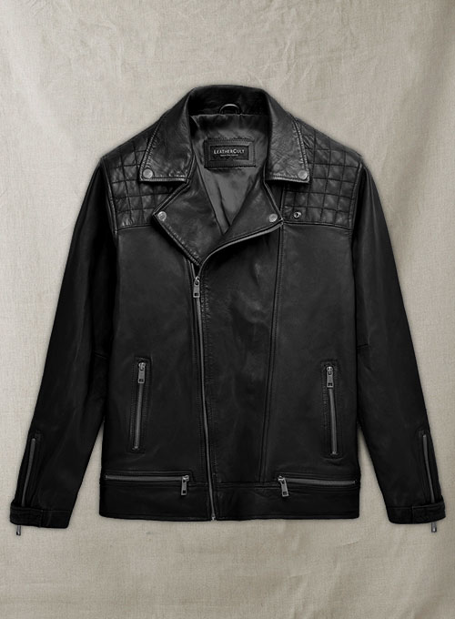 (image for) Ironwood Black Biker Leather Jacket - Click Image to Close