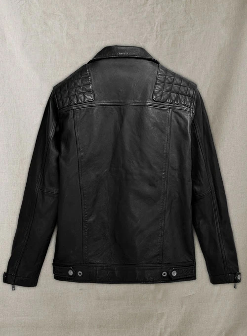 (image for) Ironwood Black Biker Leather Jacket - Click Image to Close