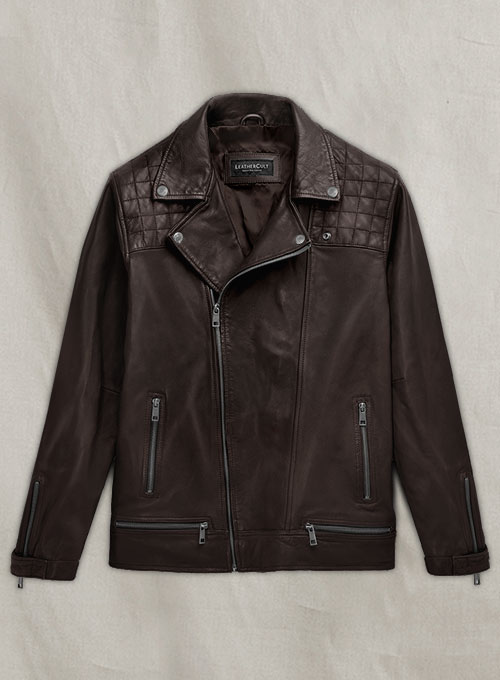 (image for) Ironwood Brown Biker Leather Jacket - Click Image to Close