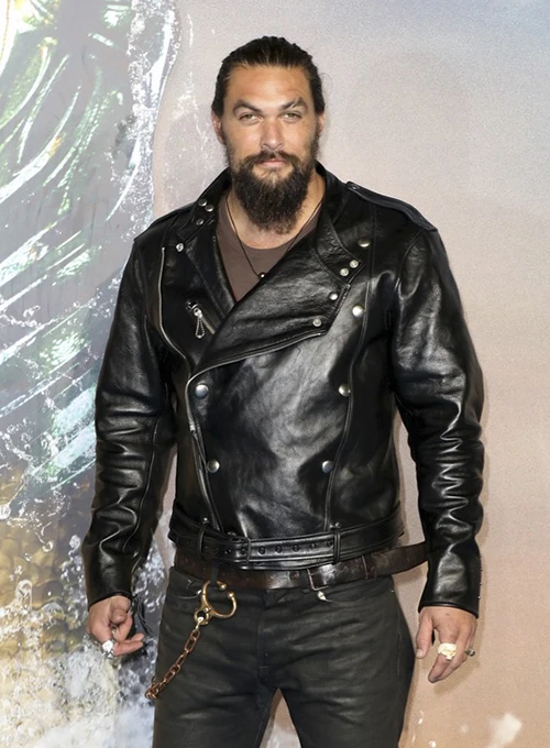 (image for) Jason Momoa Aquaman Premiere Leather Jacket - Click Image to Close