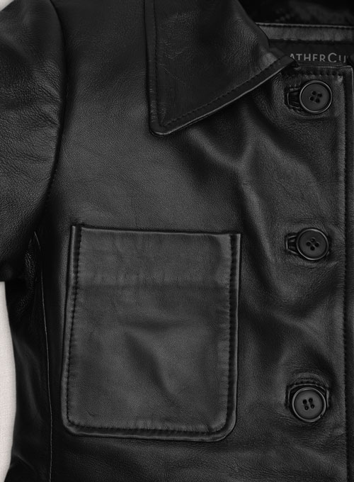 (image for) Jenna Ortega Wednesday Leather Jacket - Click Image to Close