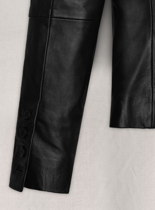 (image for) Jenna Ortega Wednesday Leather Jacket - Click Image to Close