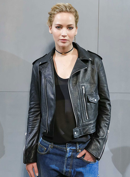 (image for) Jennifer Lawrence Leather Jacket #2 - Click Image to Close