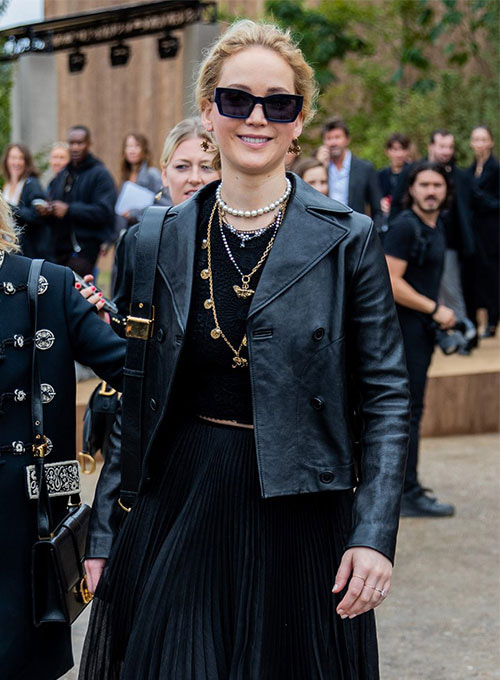 (image for) Jennifer Lawrence Leather Jacket - Click Image to Close