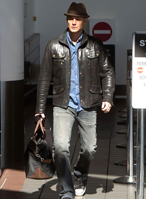 Jensen Ross Ackles Leather Jacket - Click Image to Close