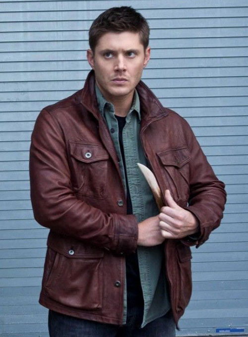 (image for) Jensen Ross Ackles Supernatural Season 7 Leather Jacket - Click Image to Close