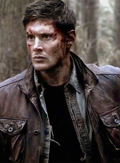 (image for) Jensen Ross Ackles Supernatural Season 7 Leather Jacket - Click Image to Close