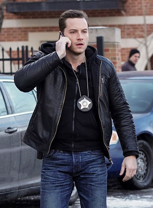 (image for) Jesse Lee Soffer Chicago P.D. Leather Jacket - Click Image to Close