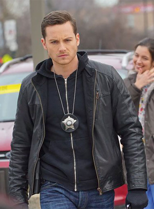 (image for) Jesse Lee Soffer Chicago P.D. Leather Jacket - Click Image to Close