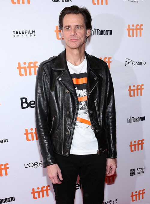 (image for) Jim Carrey Toronto International Film Festival Leather Jacket - Click Image to Close