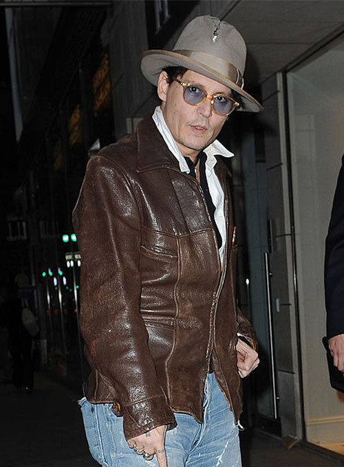 Johnny Depp Leather Jacket #1 - Click Image to Close