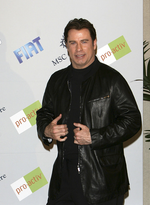 John Travolta Leather Blazer