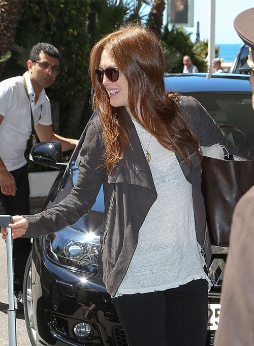 (image for) Julianne Moore Leather Jacket