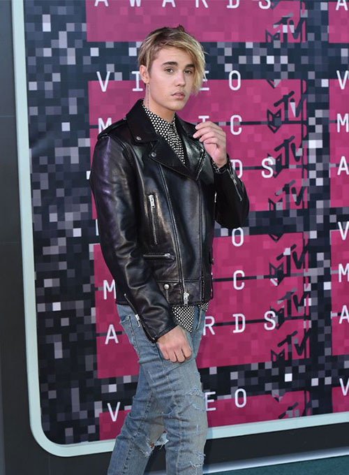 Justin Bieber Leather Jacket - Click Image to Close