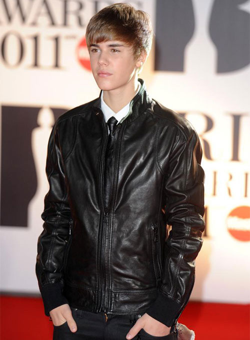 Justin Bieber All Around the World Black Motorcycle Jacket - Film Star  Outfits