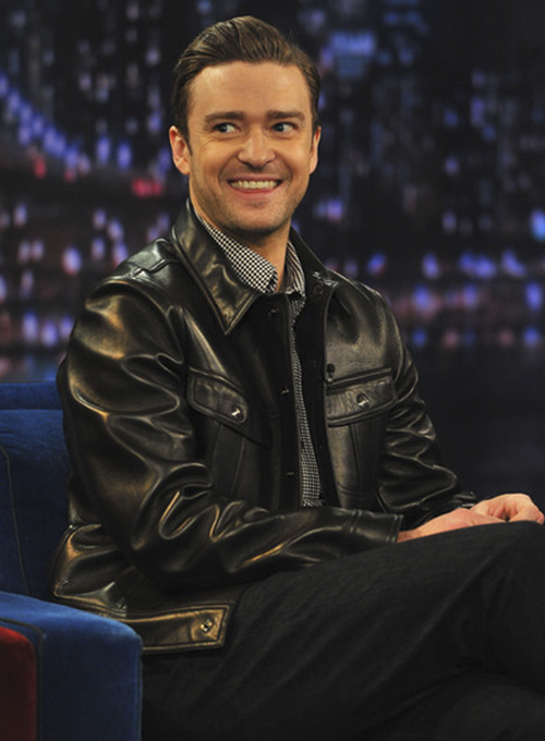 (image for) Justin Timberlake Leather Jacket - Click Image to Close