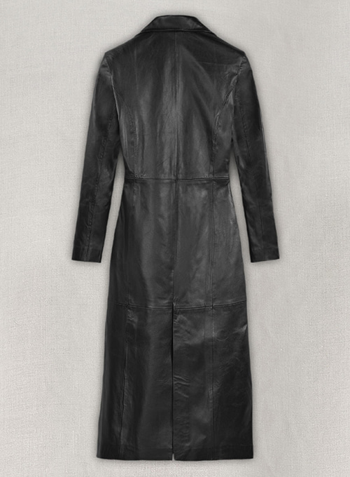 Kendall Jenner Leather Long Coat : LeatherCult: Genuine Custom Leather ...