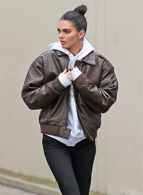 Kendall Jenner Leather Jacket #1 - Click Image to Close