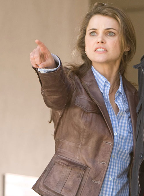 (image for) Keri Russell Bedtime Stories Leather Blazer - Click Image to Close