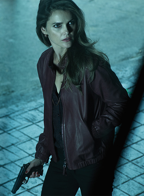 Keri Russell The Americans Leather Jacket - Click Image to Close