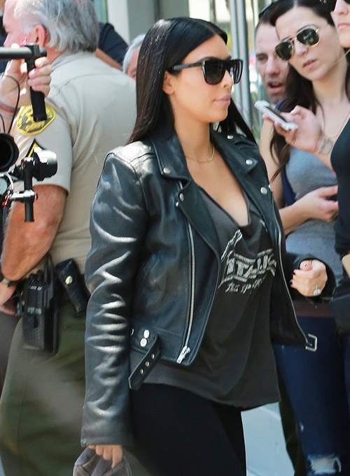 (image for) Kim Kardashian Leather Jacket - Click Image to Close