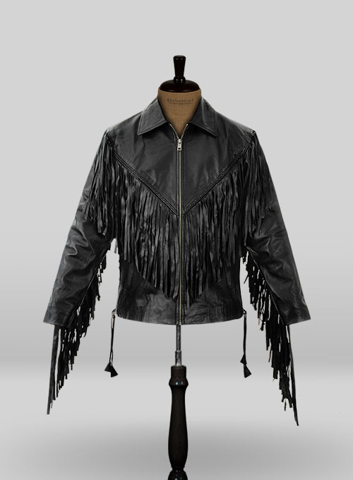  Leather Fringe Jacket #1006