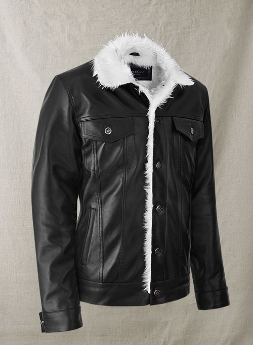 (image for) Leather Fur Western Style Jacket - Click Image to Close