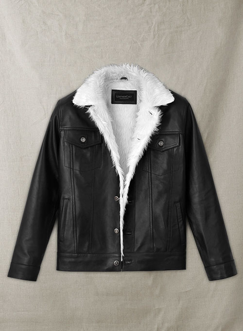 (image for) Leather Fur Western Style Jacket - Click Image to Close