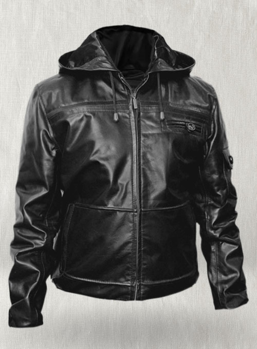  Leather Hood Jacket #704