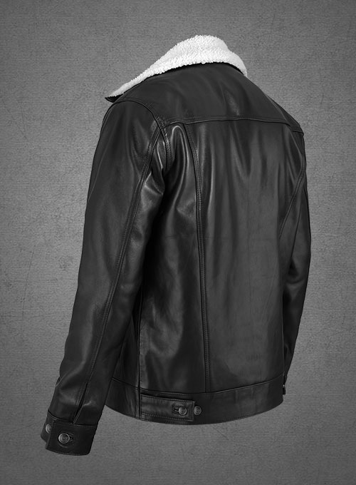 Leather Sherpa Jacket - Click Image to Close