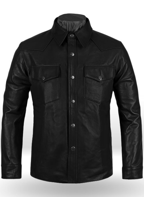 (image for) Leather Shirt Jacket - #1S - Click Image to Close