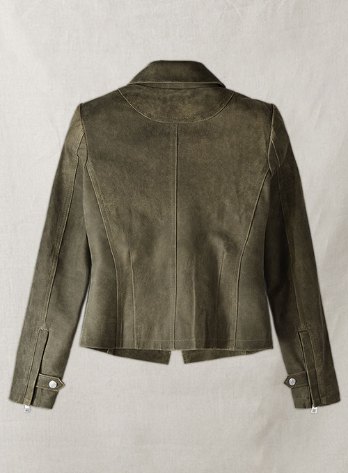 Vintage Italian Olive Leather Jacket #277
