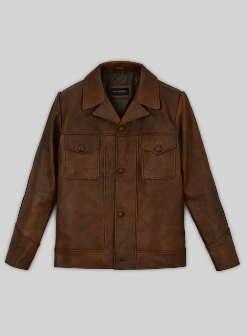(image for) Leonardo DiCaprio Once Upon a Time in Hollywood Leather Jacket - Click Image to Close