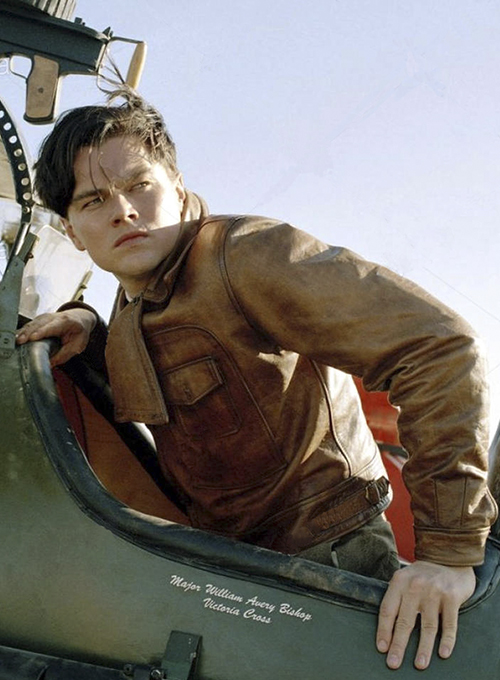 (image for) Leonardo DiCaprio The Aviator Leather Jacket - Click Image to Close