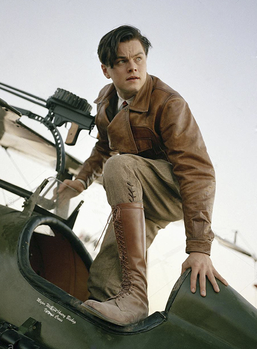 (image for) Leonardo DiCaprio The Aviator Leather Jacket - Click Image to Close