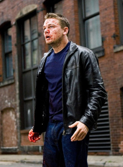 (image for) Leonardo DiCaprio The Departed Leather Jacket