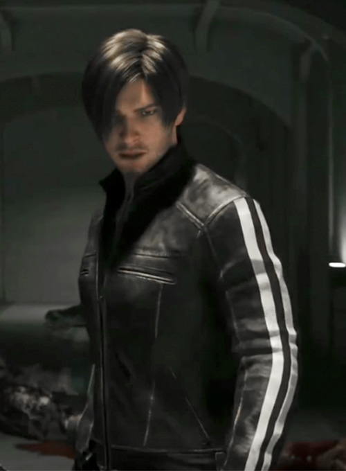 (image for) Leon Kennedy Resident Evil: Vendetta Leather Jacket - Click Image to Close