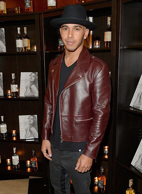 (image for) Lewis Hamilton Leather Jacket - Click Image to Close