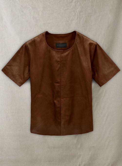 (image for) Light Weight Unlined Brown Leather T-shirt