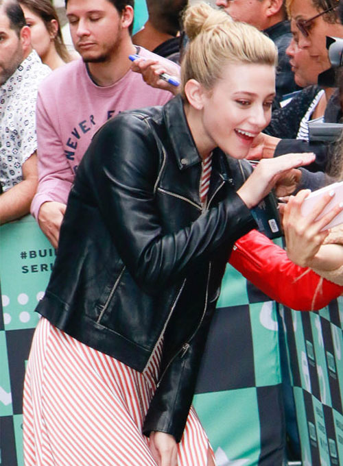 (image for) Lili Reinhart Leather Jacket - Click Image to Close