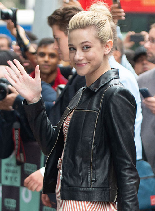 (image for) Lili Reinhart Leather Jacket - Click Image to Close